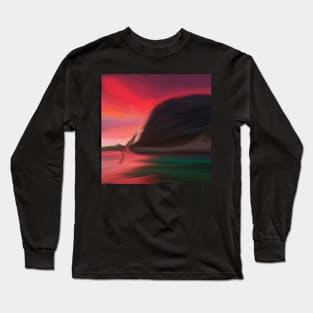 Whale at sunset Long Sleeve T-Shirt